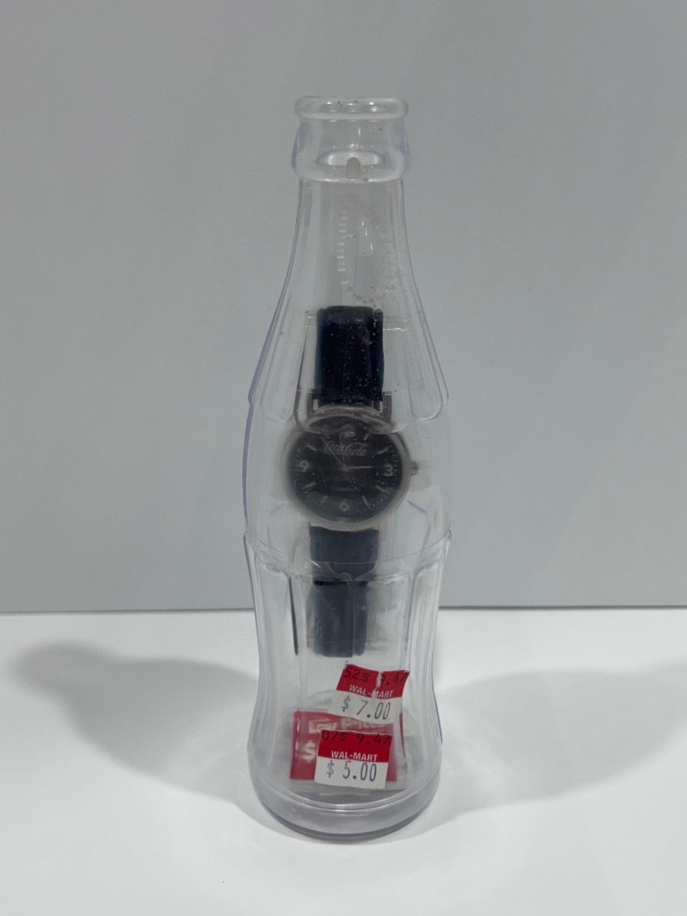 Vintage 2002 Coca-Cola Watch in a Bottle Wrist Watch Black/Silver-analogue (NEW)